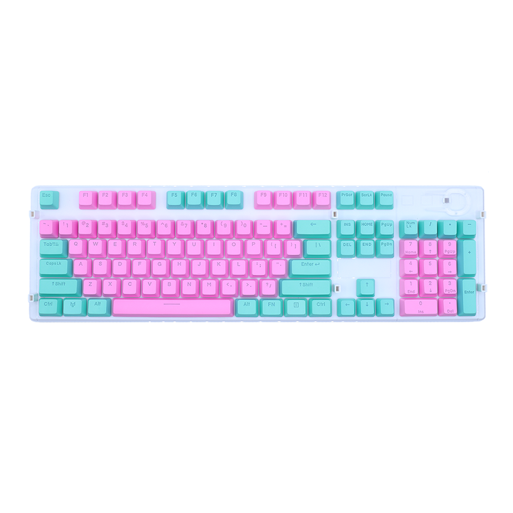 Matrix Gaming Keyboard Keycaps PBT Doubleshot Backlit Miami Vice Teal Mint Gaming Keycaps