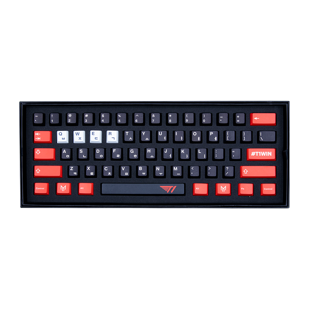 Matrix Gaming Keyboard Keycaps PBT Doubleshot Black & Red Gaming Keycaps