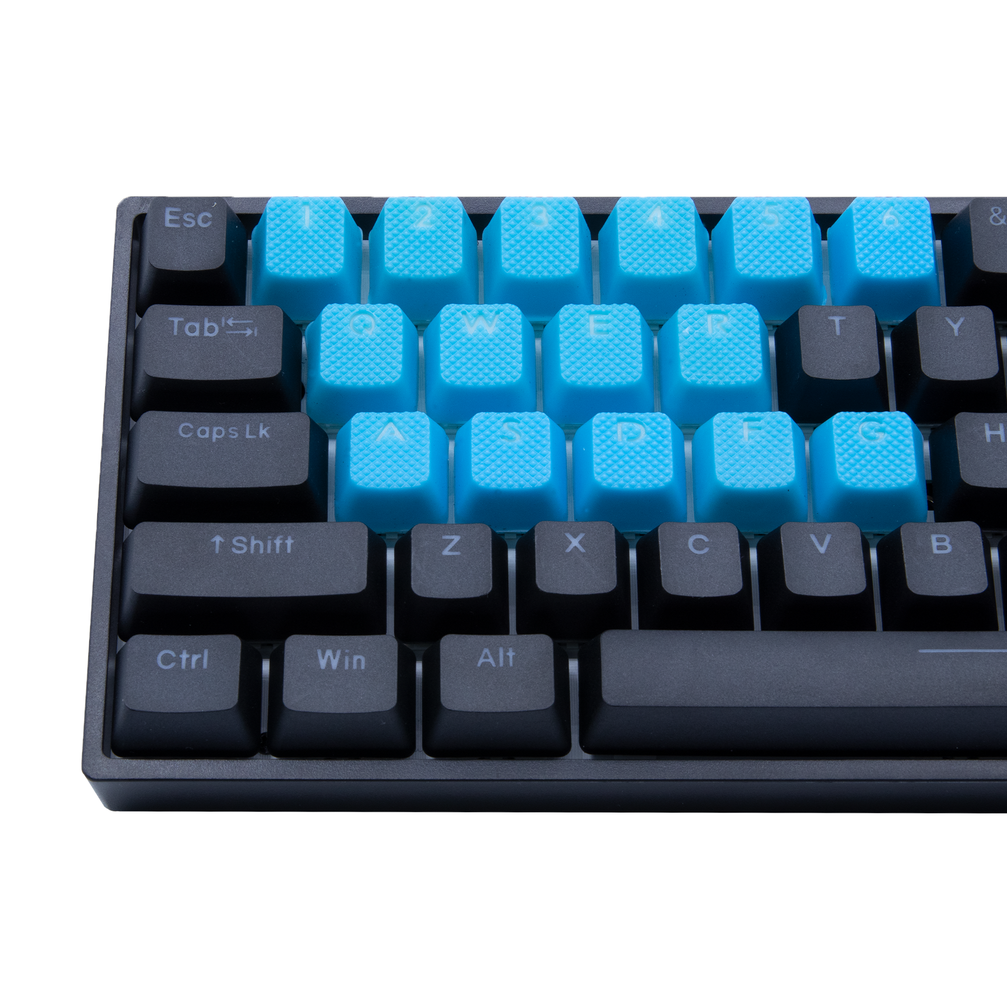 Matrix Keyboards Neon Blue Rubber Gaming Keycaps